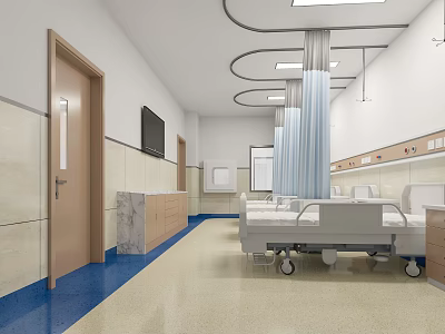 Modern Ward Hospital Ward 3d model
