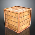 Rustic Wooden Storage Box Furniture With Natural Texture And Solid Cube Shape