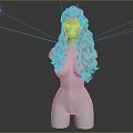 Game Movie Character With Long Curly Blonde Hair And Intricate Braided Hairstyle