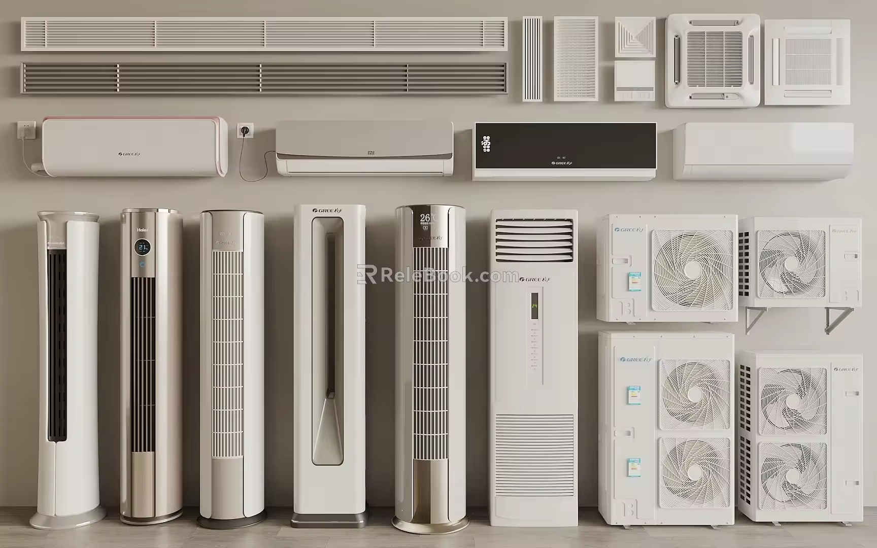 Air conditioning Vertical air conditioning Wall-mounted air conditioning Air conditioning External air conditioning Air conditioning outlet 3d model