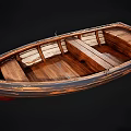 Wooden Boat Interior Design With Natural Wooden Planks Seats And Classic Structure