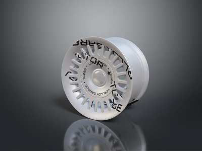 Stylish Car Wheel Rim With Silver Finish And Modern Revolution Spoke Design 3d model