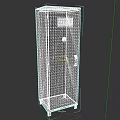 Single Vintage Metal Storage Locker With Rustic Finish And Industrial Design