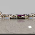 Modern Milk Tea Shop In Mall With Open Counter Seating Area And Beverage