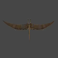 Prehistoric Pterosaur with Elongated Beak Prominent Cranial Crest and Detailed 3D Rendering