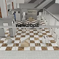 Newdrops Clothing Store Interior With PUMA Apparel Model Display And Shelves