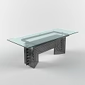 Modern Glass Top Dining Table With Black Metal Frame And Sleek Design