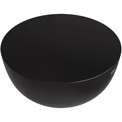 Modern Black Round Wash Basin With Sleek Smooth Surface For Bathroom Decor 3d model