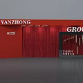 VANZHONG GROUP Group Photo Check-in Spot With Red Curtain And Quality Life Theme