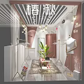 Elegant Clothing Store Interior With Mannequin Clothing Racks Decorative Lights Green Plant And Shoes