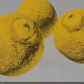 Fresh Yellow Lemons Three Ripe Citrus Fruits on Dark Reflective Surface with Textured Skin