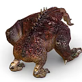 Fierce Mythical Monster Featuring Spiked Back Sharp Claws Open Mouth And Razor Teeth
