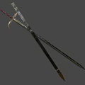 Two Crossed Medieval Swords With Sharp Metal Blades Red Wrapped Handles And Golden Decorative Accents