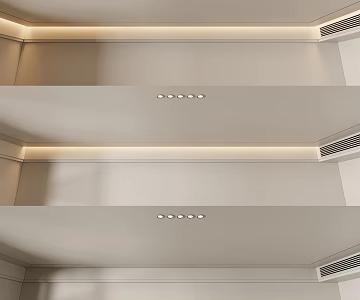 Modern Ceiling Without Main Light Ceiling Double Eyelid Ceiling 3d model