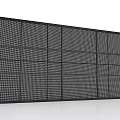 Large Black Grid Modular Panel Structure With White Background Design