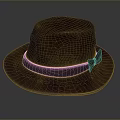 Brown Felt Hat With Stylish Band And Decorative Bow For Daily Wear