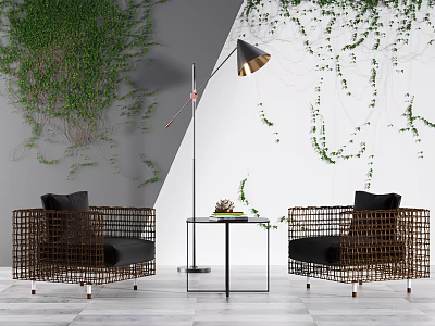 Modern leisure sofa combination leisure chair 3d model