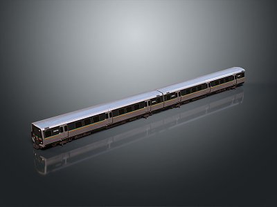 modern subway train light rail model