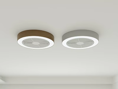 Modern Minimalist Circular Ceiling Lights in Brown and Gray Tones 3d model