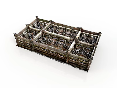 Sturdy Metal Storage Organizer With Multiple Divided Compartments For Workshop Equipment 3d model