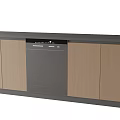 Stylish Modern Kitchen Cabinet Design With Built In Dishwasher Appliance