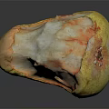 Modern pear half a pear 3d model