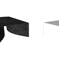 Modern Coffee Tables With Various Designs Black White Gray Colors Curved Edges Angular Cuts 3d model