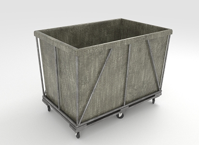 Modern mobile storage basket 3d model