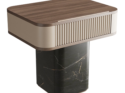 Side table Solid wood side table 3d model