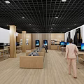 Modern Administrative Service Hall Interior With Computers Desks Chairs And Waiting Area