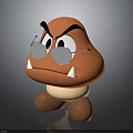 Angry Orange Cartoon Mushroom Like Character With Sharp Teeth Sunglasses And Beige Legs