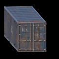 Rusty Shipping Container With Weathered Metal Surface And Industrial Design