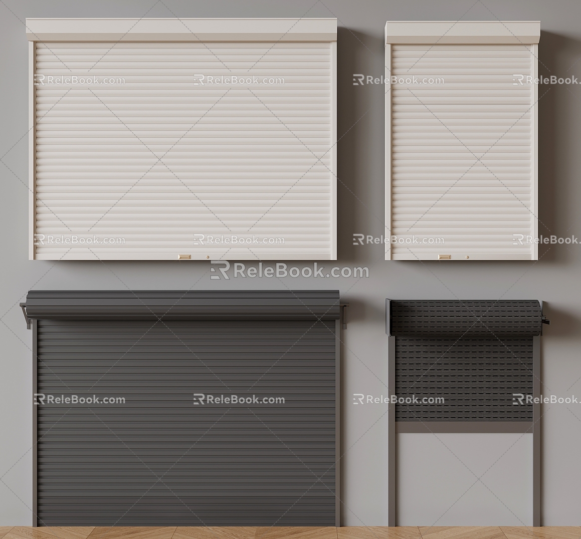 Rolling shutter door 3d model