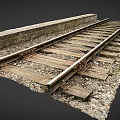 old railway track 3d model