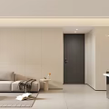 Modern Living and Dining Room Interior Design With White Cabinets TV Wall and Open Layout