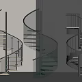 Contemporary Spiral Staircase Design Ideas With Metal Railings Glass Steps And Wooden Treads