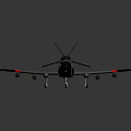 Space Exploration Aircraft 3D Model With Gray Body Black Nose And Red Stripes