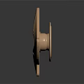 Smart Machine Fidget Spinner With Golden Blades Central Sphere And Symmetrical 3D Design