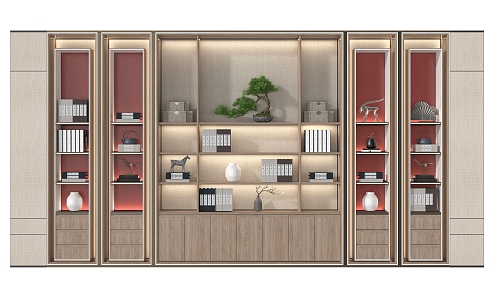 decorative cabinet bookcase 3d model