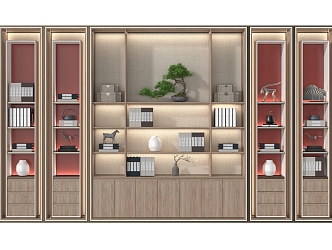 decorative cabinet bookcase 3d model