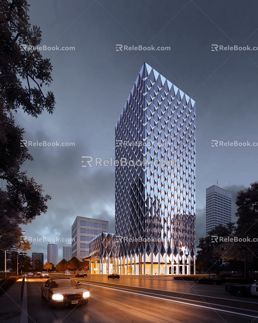 Hotel Office Building Appearance 3d model