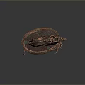 Bronze Mythical Creature Sculpture With Deer Antlers Scaled Body And Circular Base