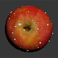 Daily Life Fresh Red Apple With Water Droplets On Shiny Surface And Dark Background