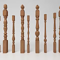 Wooden Railing Balusters With Various Designs For Staircase Interior Classic And Modern Styles Home Decoration