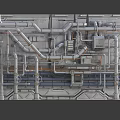 Sci-fi Panel Component Duct Floor Cyberpunk Technology Component 3d model