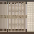 New Chinese-style partition wooden partition hollow 3d model