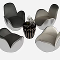 Comfortable Casual Sofa Set With White Black Green Cushions And Modern Accent Table