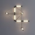 Modern Geometric Wall Light With LED Strip And Metal Frame For Contemporary Interior