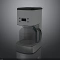 Stainless Steel Coffee Maker With Glass Carafe And Control Panel