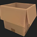 Open Cardboard Box For Decorative Ornament Combination Storage And Display Design 3d model